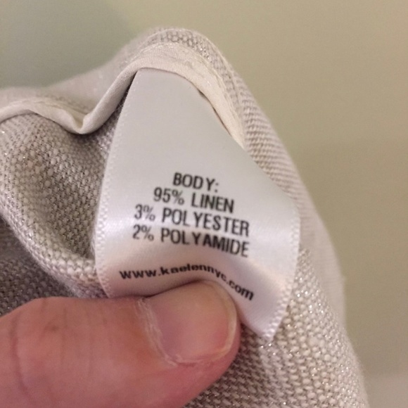 KAELEN Shimmer linen wide leg crop pants - Picture 4 of 7